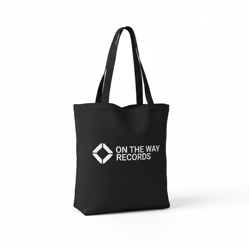 On The Way Records Canvas Tote Bag - White Background